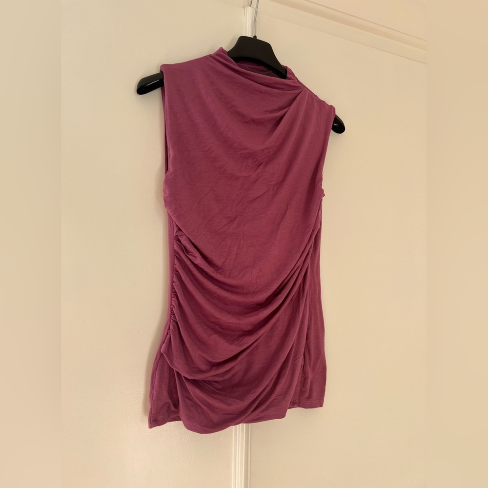 Enza Costa Mauve Sleeveless Twist Top